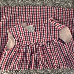 Little English Red and Blue Checkered Dress